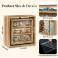 thumbnail image 5 of Sfugno Challenge Coin Display Wooden Double-Sided Rotatable Case Organizer Box Holds 33 Coins, Rustic Brown, 5 of 7