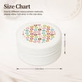 thumbnail image 2 of Yiaed Colorful Donuts Print Travel Jewelry Case Bridesmaid Gift Boxes Jewelry Travel Organizer Small Round Jewelry Box Mini Storage-White, 2 of 7