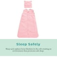 thumbnail image 4 of Cuddle Club Fleece Sleep Sack Swaddle Blanket Baby Sleeping Bag, Bear Pink Medium, 4 of 7