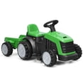 thumbnail image 1 of Costway 6V Electric Kids Ride On Tractor 6 Wheels Car Toy with Trailer Green, 1 of 8