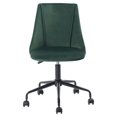 thumbnail image 1 of FurnitureR Chaise de Bureau Pivotante Réglable en Velours Moderne Vert, 1 of 8