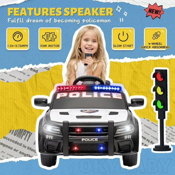 Kids electric police cars new arrivals