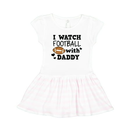 

Inktastic I Watch Football with My Daddy Gift Toddler Girl Dress