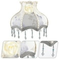 thumbnail image 3 of Shisuyan Desk Lamp Replacement Lampshade Cloth Lampshade Victorian Lamp Shade with Fringe, 3 of 9