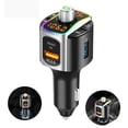 thumbnail image 4 of Adaptador De Coche Bluetooth 5 Multifunción 12-24V Pantalla Dual Cargador De Coche Digital 15W Qc / Pd Carga Rápida Reproductor De Mp3 Inalámbrico Llamada Manos Libres Transmisor Fm Cateissary VI003913-00, 4 of 6