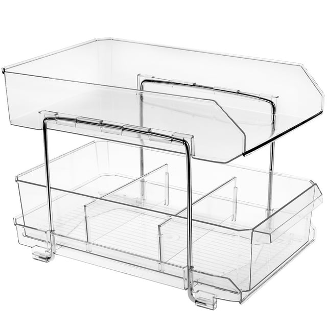 Under Sink Organizer 2 Tier Under Sink Shelf Organizer Kitchen Slide