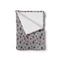 thumbnail image 2 of Abstract Triangle Soft Flannel Fleece Throw Blanket, Hand Drawn Geometric Composition with Pastel Colors, Cozy Plush for Indoor and Outdoor Use, 50" x 60", Grey Pink Charcoal Grey, by Ambesonne, 2 of 6