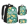 thumbnail image 2 of Naloa Happy Mother's Day1 Print Large Capacity Backpack Lunch Bag Pencil Case Combination 3 Piece Set for Student, 2 of 8