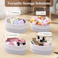 thumbnail image 6 of Lifewit 6 Pack Woven Baskets for Storage, Cotton Rope Baskets Cube Storage Bins, Cute Small Shelf Baskets for Organizing, Round Storage Box Caddy for Living Room, Bedroom, Playroom, White & Gray, 6 of 8