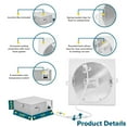 thumbnail image 3 of Sunperian 16-Pack 6 inch Square Ultra-Thin LED Recessed Light J-Box 5 Color Options 12W 1000 Lumens Dimmable Wet Rated, 3 of 7