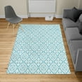 thumbnail image 2 of Retro Turkish Area Rug, Antique Victorian Floral Patterns in Modern Graphic Print Old Fashioned Art, Carpet for Living Room Decor, 6.6' X 9.6', White Deep Sky Blue, by Ambesonne, 2 of 4