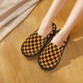 thumbnail image 4 of House Slippers for Women Men - halloween plaid print Lightweight House Shoes Fuzzy Slippers, Soft Slip-On Cozy House Slippers for Woman Indoor Outdoor, 4 of 7