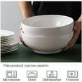 thumbnail image 4 of Gragaskl Serving Bowls, 9.5" Large Salad Bowls for Entertaining, Side Dishes, Pho, Pasta, Centerpiece Bowls for Dinner Parties, Kitchen Decor, Microwave & Dishwasher Safe, White, 4 of 6
