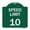 Green & White, variant on SignMission A-DES-GW-1824-22877 18 x 24 in. Designer Series Sign - Speed Reduction Sign Speed Limit 10 MPH, Green & White