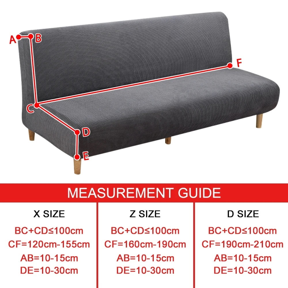 Jacquard Sofa Bed Cover Armless Sofa Cover For Living Room Plaid Straight Sofa Cover Slipcover Futon Cover For Home