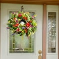 thumbnail image 2 of Harpi 16 Inch Spring Wreaths for Front Door Clearance, Greenery Summer Wreath, Wildflower Wreath Home Decor Flower Wreath Front Door Simulation Dried Flower Wreath Green Plant Eternal Flower, 2 of 7