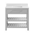 thumbnail image 3 of DHP Camden 36” Bathroom Vanity, Gray with Silver Towel Rack, 3 of 15