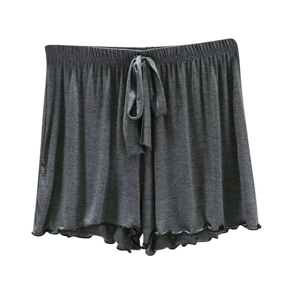 Hrsba Women's Sleep Pants High Waist Solid Color Drapey Thin Casual Style