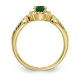 thumbnail image 2 of Primal Gold 14 Karat Yellow Gold Diamond and Emerald Ring, 2 of 6