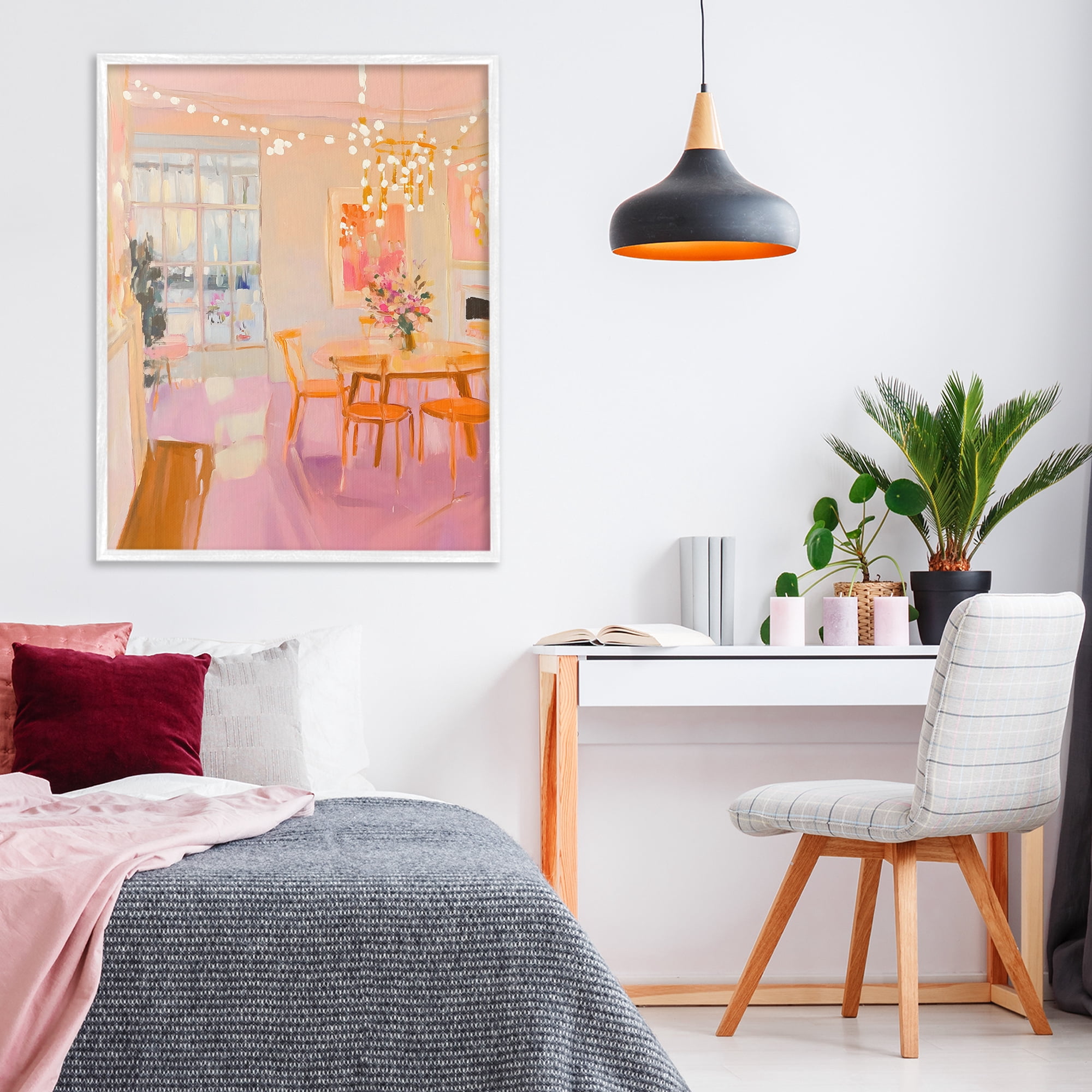 Stupell Industries Warm & Inviting Dining Room White Framed Giclee Art, design by The Prints Vibe