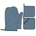 thumbnail image 1 of YFYANG Oven Mitts and Pot Holders Sets 4 Pieces, Non-Slip Heat Resistant Color Printed Circuit Board Pattern Kitchen Glove Pot Mat for Cooking and Baking, 1 of 8