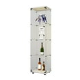 thumbnail image 2 of JOUBHC Glass Display Cabinet 4 Shelves with Door, Floor Standing Curio Bookshelf for Living Room Bedroom Office, 65 in x 16.73 in x 15 in, 2 of 7