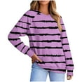 thumbnail image 3 of Tranfacy Longues Chemises à Manches pour Femmes, Chemises pour Femmes, Haut à Manches Longues pour Femmes Imprimé à Col en V avec Manches Raglan, Chandail Décontracté pour Tenues de Mode Automnales Quotidiennes, 3 of 5