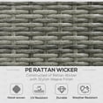 thumbnail image 4 of Outsunny Ensemble de Meubles de Terrasse en Osier avec Coussins, Mixte, 6 Pcs, Gris, 4 of 10
