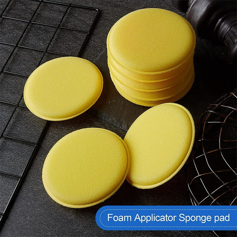RUNDONG AUTO ACCESSORIES 24 Pcs/Lot High Qualtiy Sponge Polishing Wax Pad  Soft Microfiber Car Wax Applicator Polishing Sponges