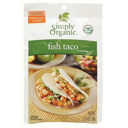 (4 Pack) Simply Organic Seasoning Mix, Fish Taco, 1.13 Oz ...
