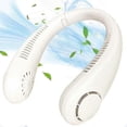 thumbnail image 1 of Ventilador de cuello portátil, recargable por USB, sin aspas, con flujo de aire de 360° y 3 velocidades, mini ventilador manos libres para viajes, hogar y oficina., 1 of 5