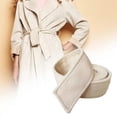 thumbnail image 5 of Women's Capped Coat Belt Waist Belt Wide Waist Belt Versatile Waist Belt Sash Trench Coat Belt Long Enough For Coats Shopping, 5 of 5