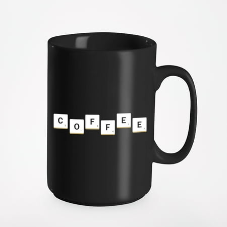 

Word Board Game Letter Tiles Black 15oz Ceramic Mug