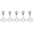 thumbnail image 6 of jiaroswwei 10 Pcs Acrylic Clear Rhinestone Lip Labret Bar Ear Spicule Ring Piercing Jewelry, 6 of 6
