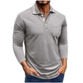 thumbnail image 2 of pstuiky camisas de manga larga para hombre, Cárdigan informal de manga larga con botones y bolsillo para hombre camisetas de hombre xxxl, 2 of 7