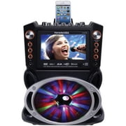Karaoke USA DVD/CDG/MP3G Karaoke Machine with 7 TFT Color Screen, Record, Bluetooth and LED Sync Lights, GF846