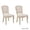 Linen-Cream-Fabric Back, variant on Dayalane Farmhouse Dining Chairs Set of 4, Armless Square Rattan Back Linen Fabric Upholstered Kitchen Chairs, Natural Curved Leg & Solid Wood Frame Accent Chairs for Dining Living Room, Cream