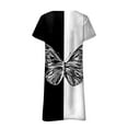 thumbnail image 5 of under $5 JINMGG 2025 Summer Plus size Dresses for Women under $10,Women's V-Neck Fashion Casual Temperament Pullover Short Sleeve Print Loose Dress, 5 of 5