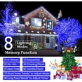 thumbnail image 4 of Morttic Solar Christmas String Lights Outdoor ,72FT 200 Led Solar Fairy Lights with 8 Lighting Models, Waterproof Copper Wire Light for Garden Patio Tree Wedding Party Holiday, Blue, 4 of 14