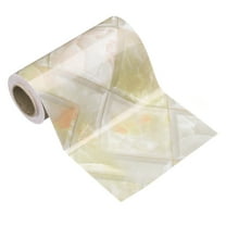 Uxcell Wood Grain Wallpaper Border 5" x 16.4ft Textured Frame Sticker, Yellow Diamond