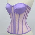 thumbnail image 4 of Kaemgyyd Women's Corset Top Plus Size Waist Trainer Corset Shapewear Vintage Renaissance Mesh Lace up Body Shaper Trendy Clothes, 4 of 7