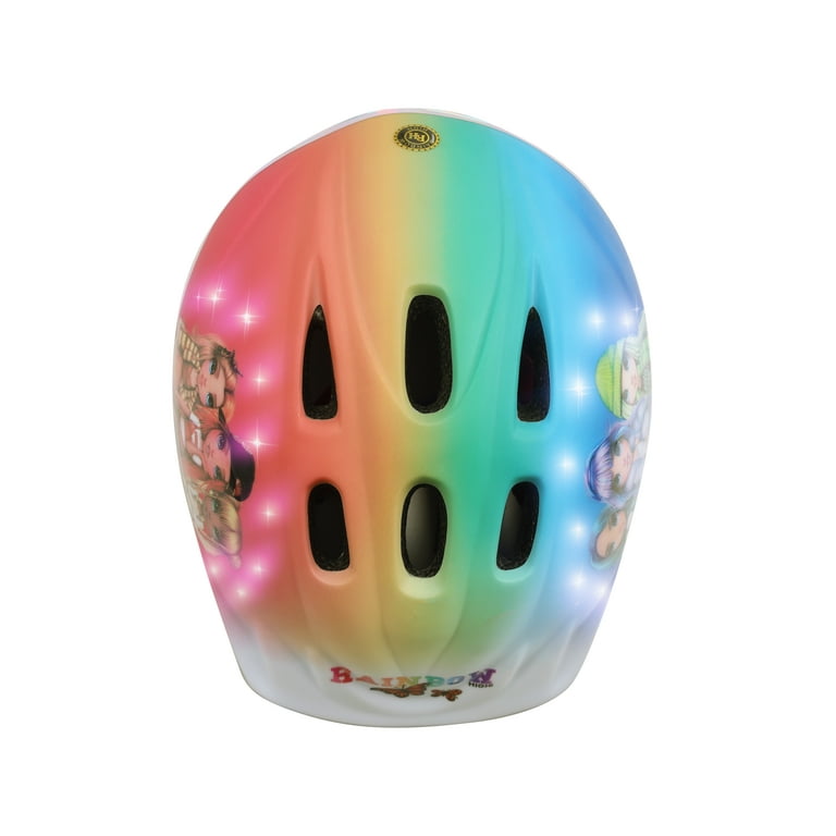 Rainbow High Light up Bike Helmet for Kids Ages 8