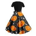 thumbnail image 3 of Edvintorg Halloween Dress for Women Vintage Women's Wedding Guest Dress Casual Short Sleeve Elegant Classic Swing Dresses Party, 3 of 3