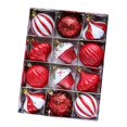 thumbnail image 5 of 12 Pcs Hanging Balls Xmas Ornaments Tree Decorations Glittering Design for Holiday Home Decor and Party, 5 of 9