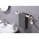 thumbnail image 3 of Toalleros para baño montado en la pared, soporte para toallas de baño de metal con estante de madera y 1 gancho, almacenamiento de toallas para decoración de baño pequeño o RV, toallas enrol, 3 of 4