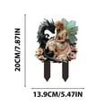 thumbnail image 3 of RuiJiao Outdoor Garden Decorations - Set of Female Celestial and Animal Grounding Stakes for Courtyard Landscaping - Enchanting Yard Art Props, 3 of 6