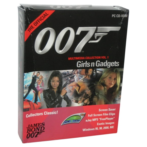 The Official James Bond 007 Screen Saver Vol. 1 Girls N Gadgets Windows PC CD Set - (Dented Box)
