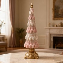 Resin Christmas Tree Ornament, 7.87" Ballerina Shoe Tree, Resin Holiday Decor, Tabletop Festive Decoration, Hand-Finished Detailed Design, Winter Wonderland Theme, Enchanting Seasonal Centerpiece