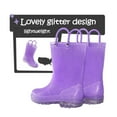 thumbnail image 4 of BOCCA Kids Purple Glitter Waterproof Rain Boot For Girls Size 13, 4 of 7