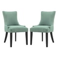 thumbnail image 1 of Modern Contemporary Urban Design Kitchen Room Dining Side Chair ( Set of Two), Blue, Fabric, 1 of 5